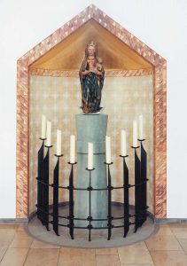 St. Dionysius Skulptur restauriert von der Restaurierungen Berchem GmbH
